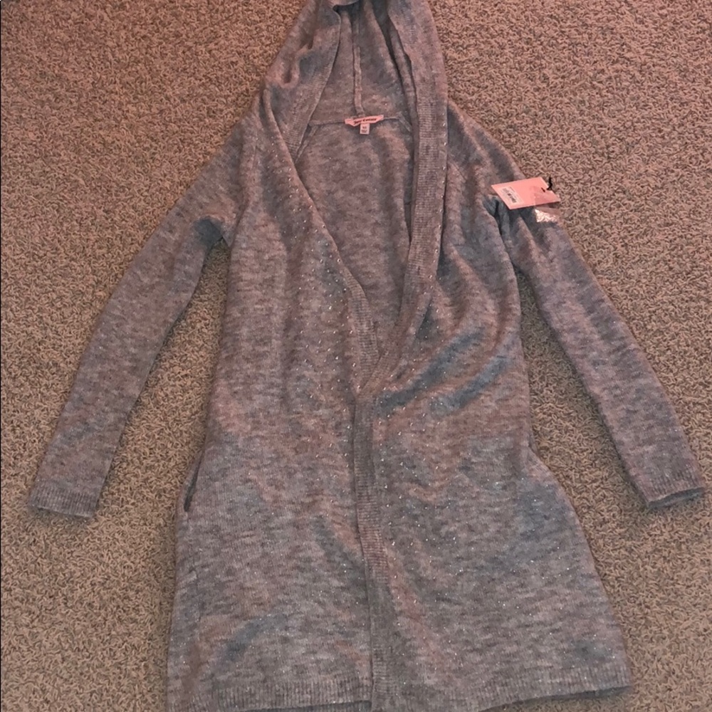 Juicy couture long gray cardigan